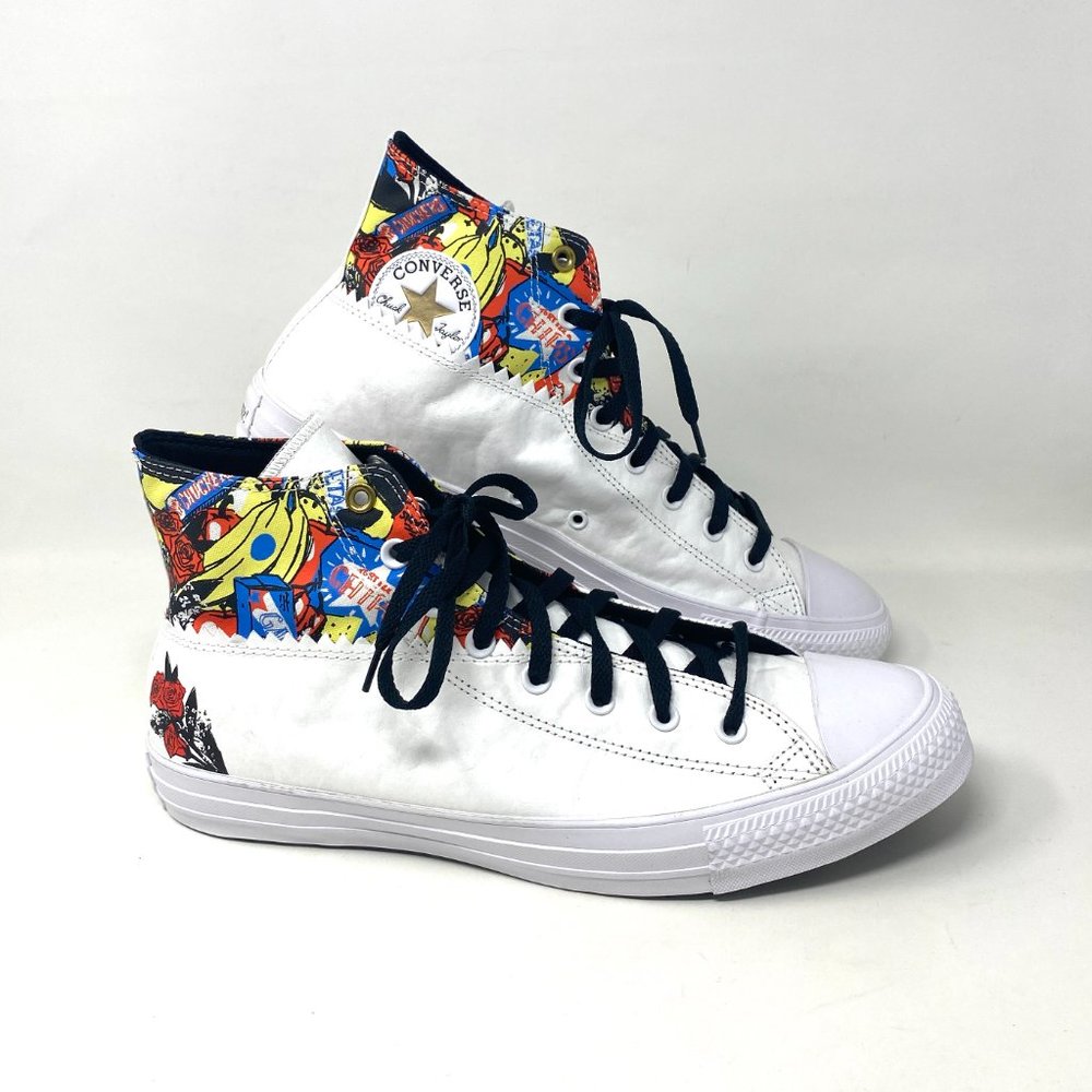 💖MEGA SALE💖Converse CTAS Chuck Taylor Hi Mi Gente Leather White Women 171494C - Picture 3 of 10